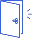 Ouverture de porte claquée